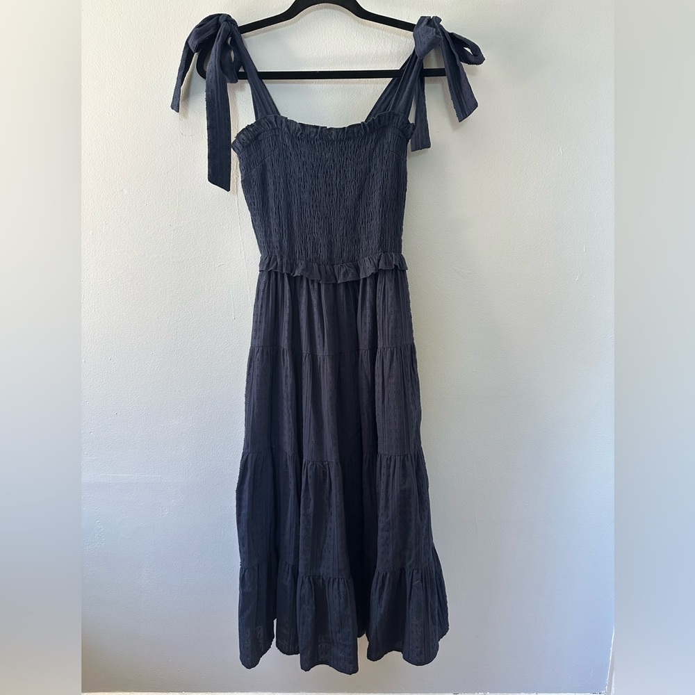 Aura Navy Blue Midi Dress